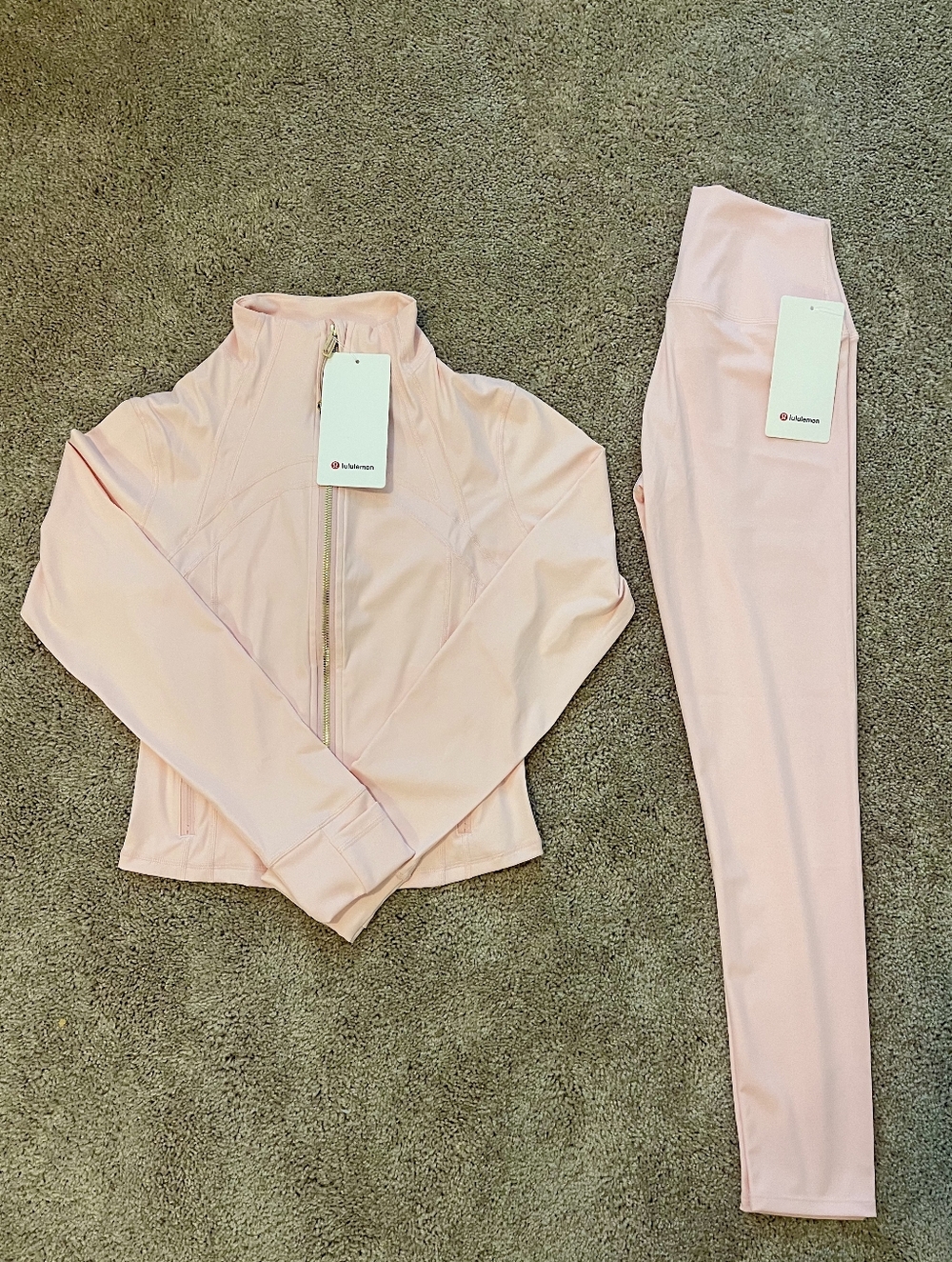 Lululemon Pink Define Jacket + Align Leggings Set Size 6 NWT